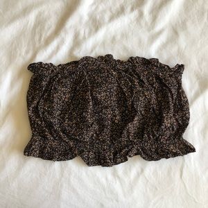 American Eagle- Brown/Black Tube Top- Size S